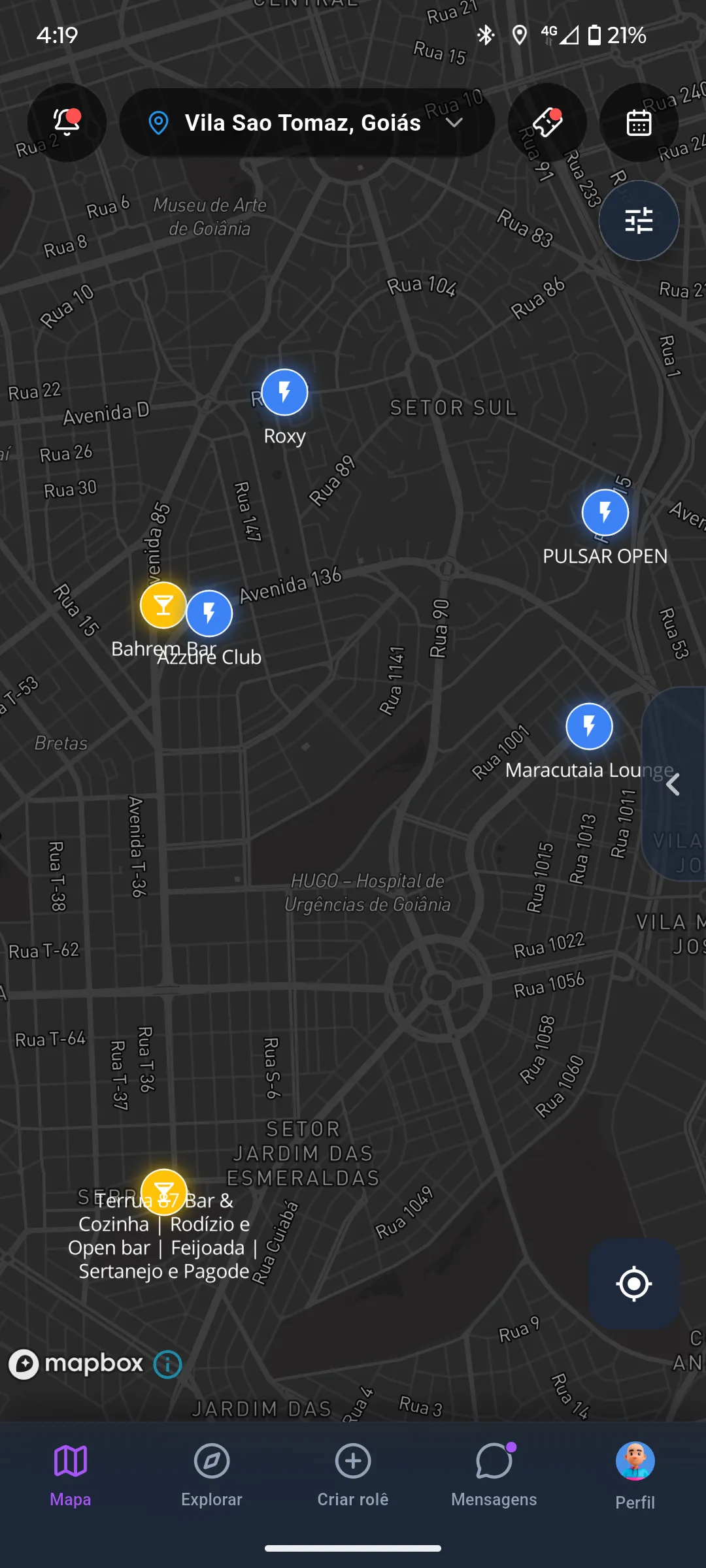 Captura de tela After360 - Mapa