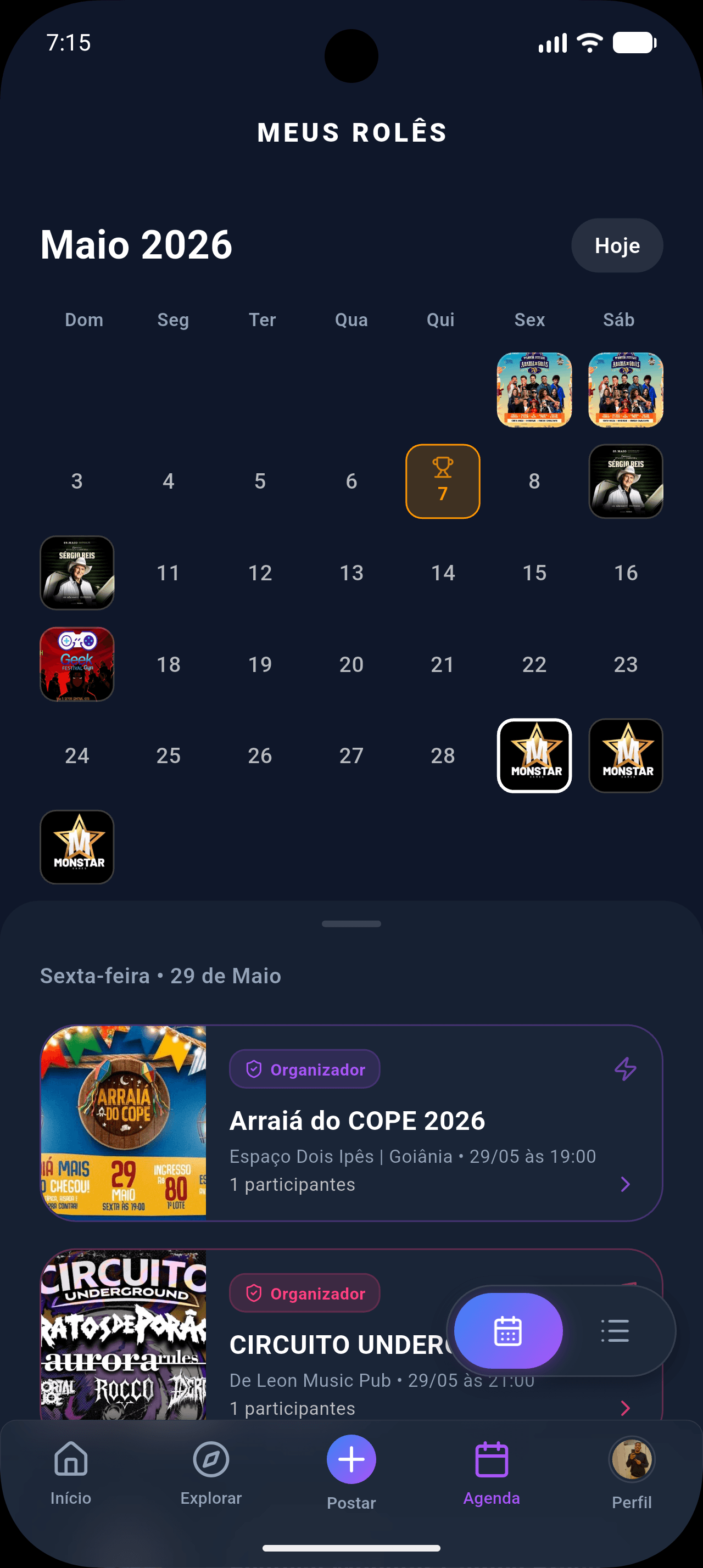 Captura de tela Role360 - Detalhes